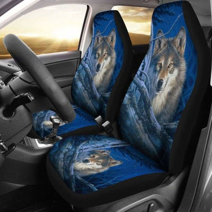 Car Seat Covers Wolf Moonshine