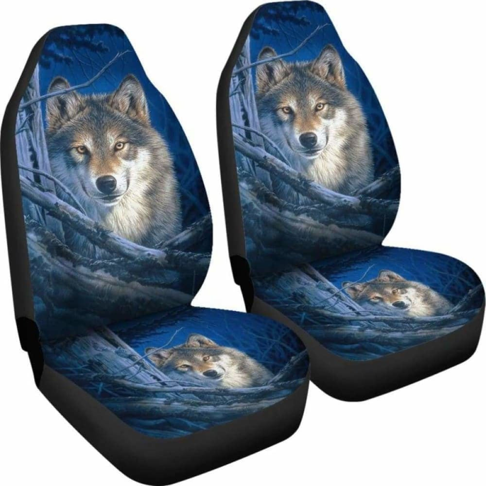 Car Seat Covers Wolf Moonshine