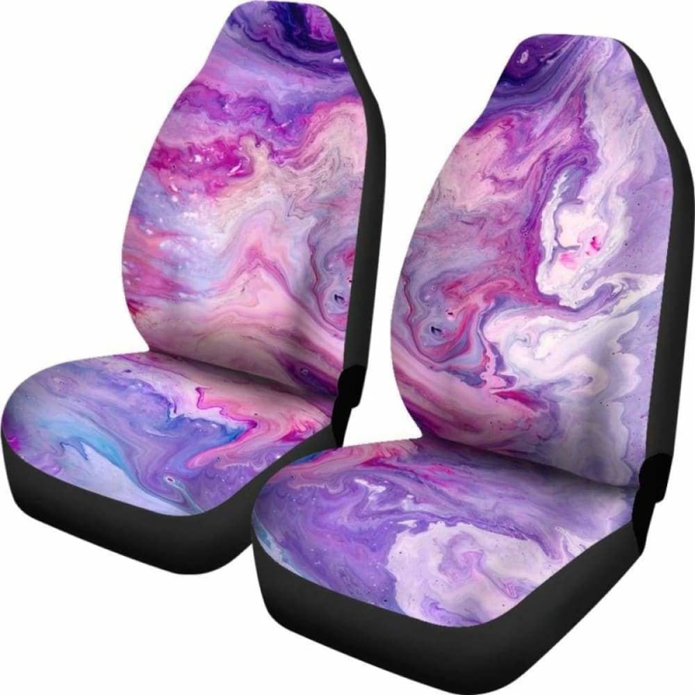 Pink & Purple Marble Print Car Seat Covers