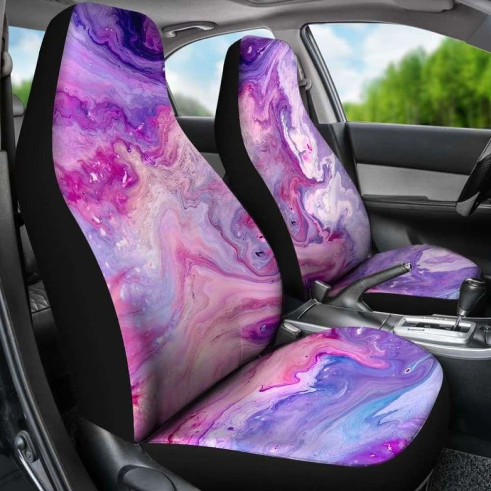 Pink & Purple Marble Print Car Seat Covers