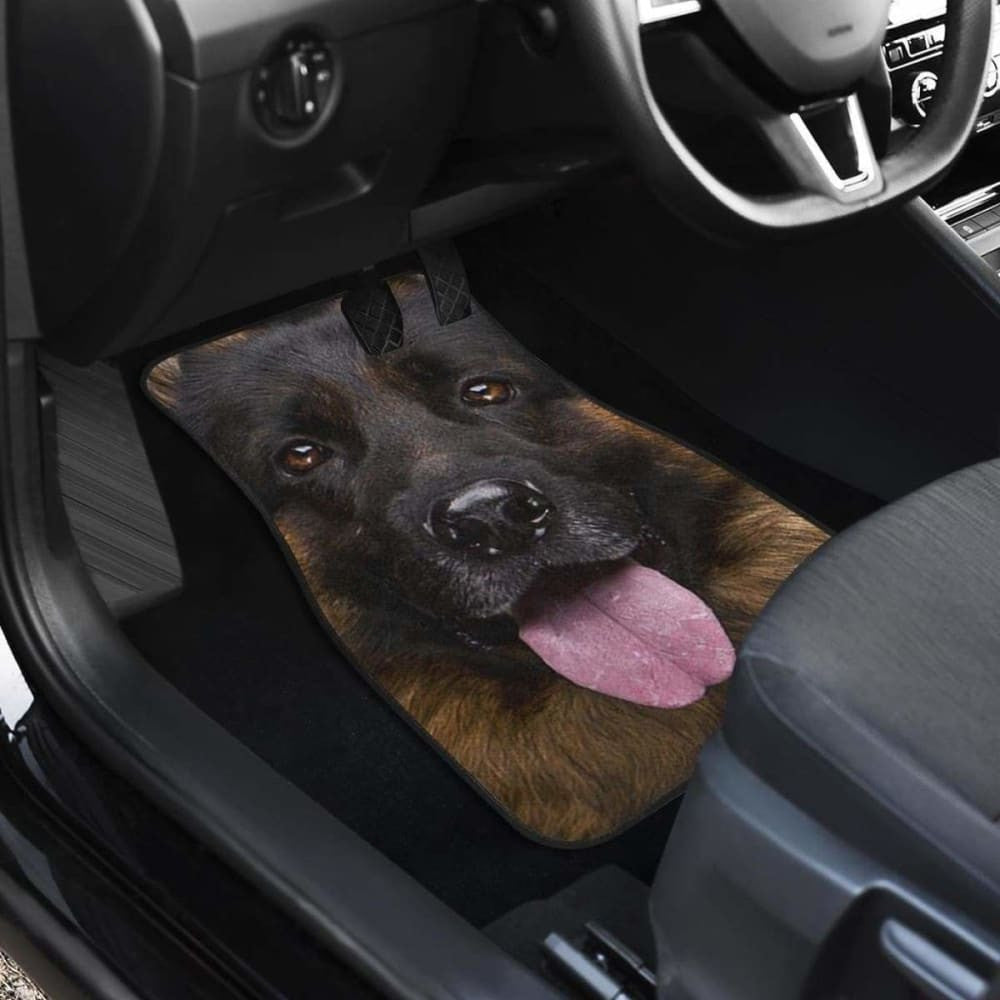 German Shepherd Car Floor Mats Funny Dog Face
