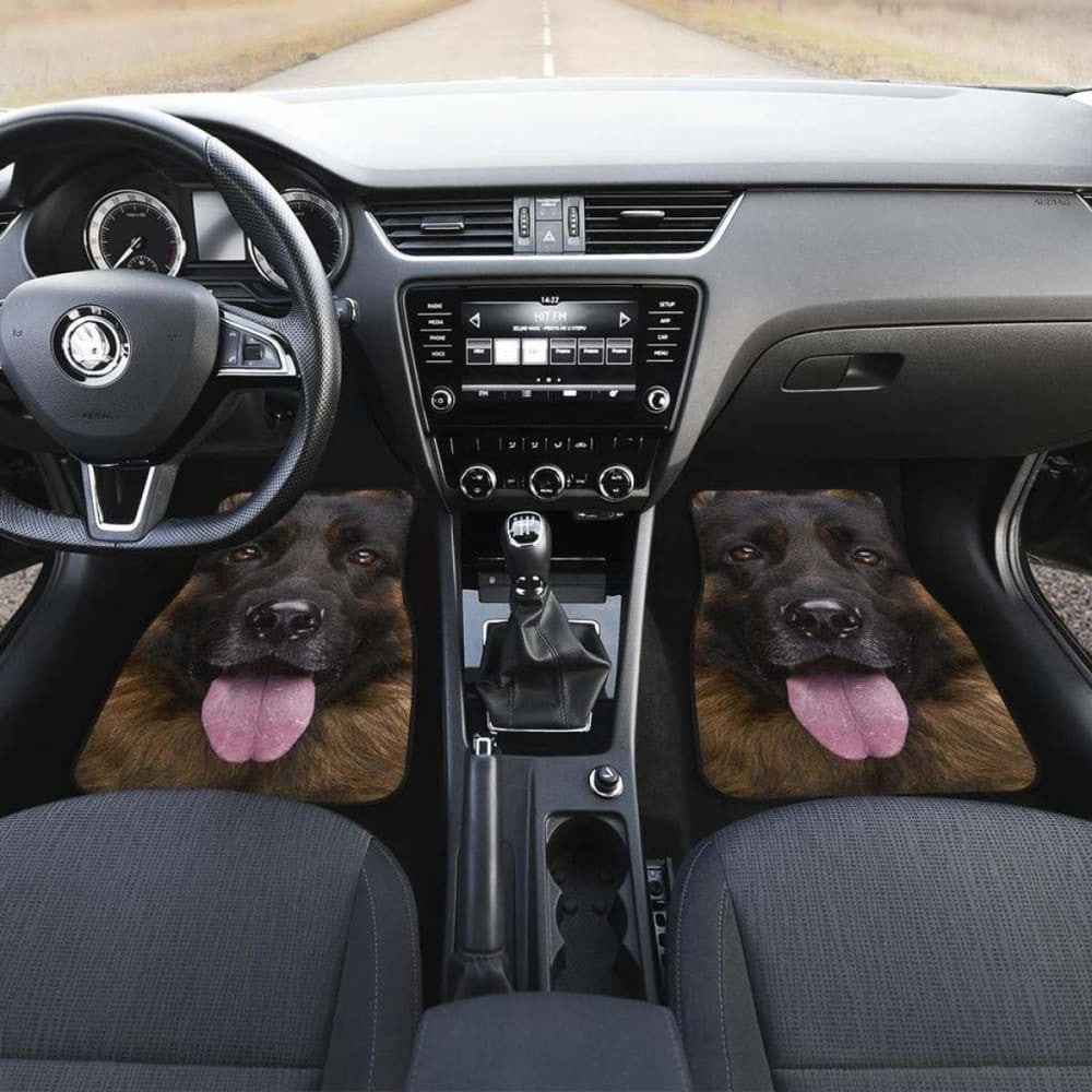 German Shepherd Car Floor Mats Funny Dog Face