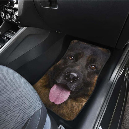 German Shepherd Car Floor Mats Funny Dog Face