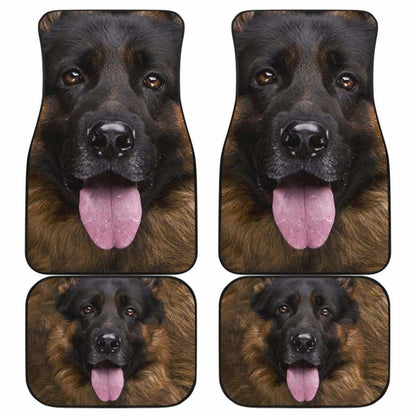 German Shepherd Car Floor Mats Funny Dog Face