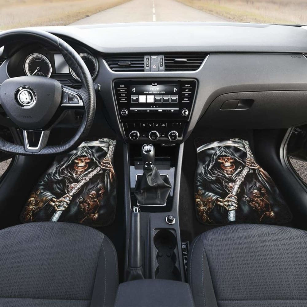 Set Pcs Grim Reaper Skull Car Mats