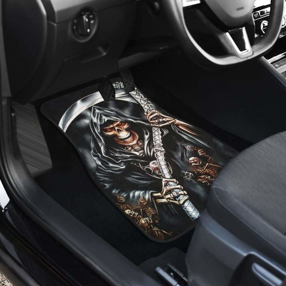 Set Pcs Grim Reaper Skull Car Mats