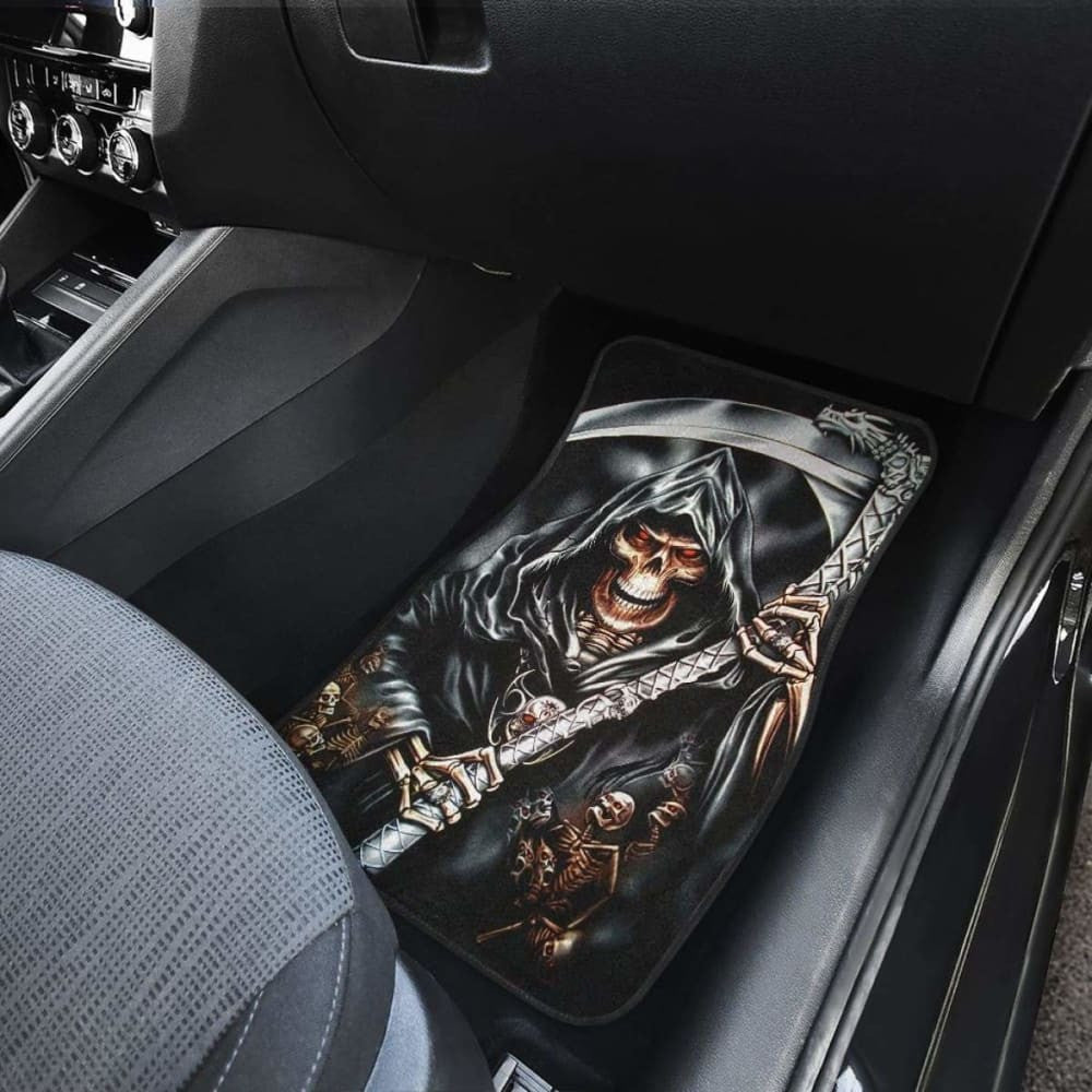 Set Pcs Grim Reaper Skull Car Mats