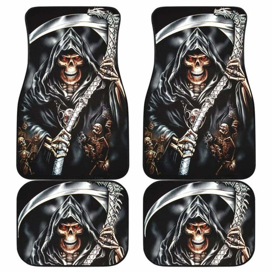 Set Pcs Grim Reaper Skull Car Mats