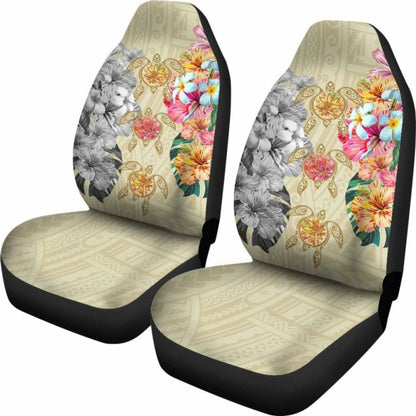 Hawaii Polynesian Flowers Swimming Turtles Car Seat Covers - New -