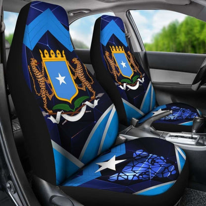 Somalia  Car Seat Covers - Coat Of Arms Somalia With Leopard -