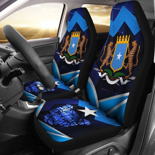 Somalia  Car Seat Covers - Coat Of Arms Somalia With Leopard -