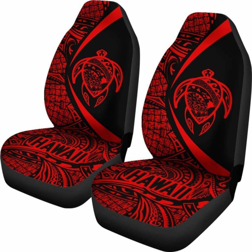 Hawaii Turtle Map Polynesian Car Seat Covers - Red - Best Look - New