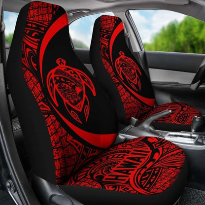 Hawaii Turtle Map Polynesian Car Seat Covers - Red - Best Look - New