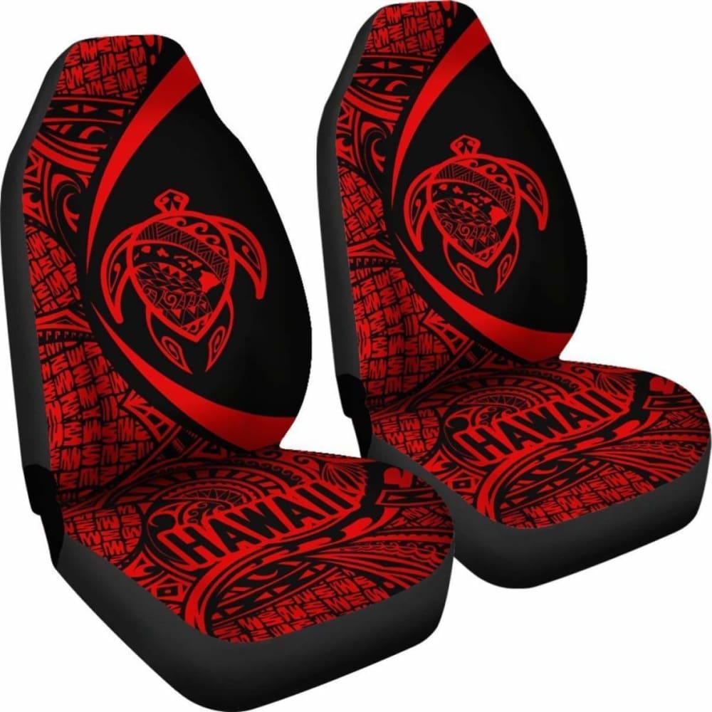Hawaii Turtle Map Polynesian Car Seat Covers - Red - Best Look - New