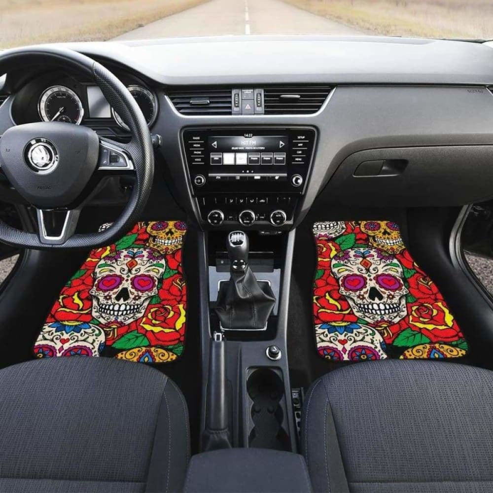 Set Of Pcs Sugar Skull Car Mats