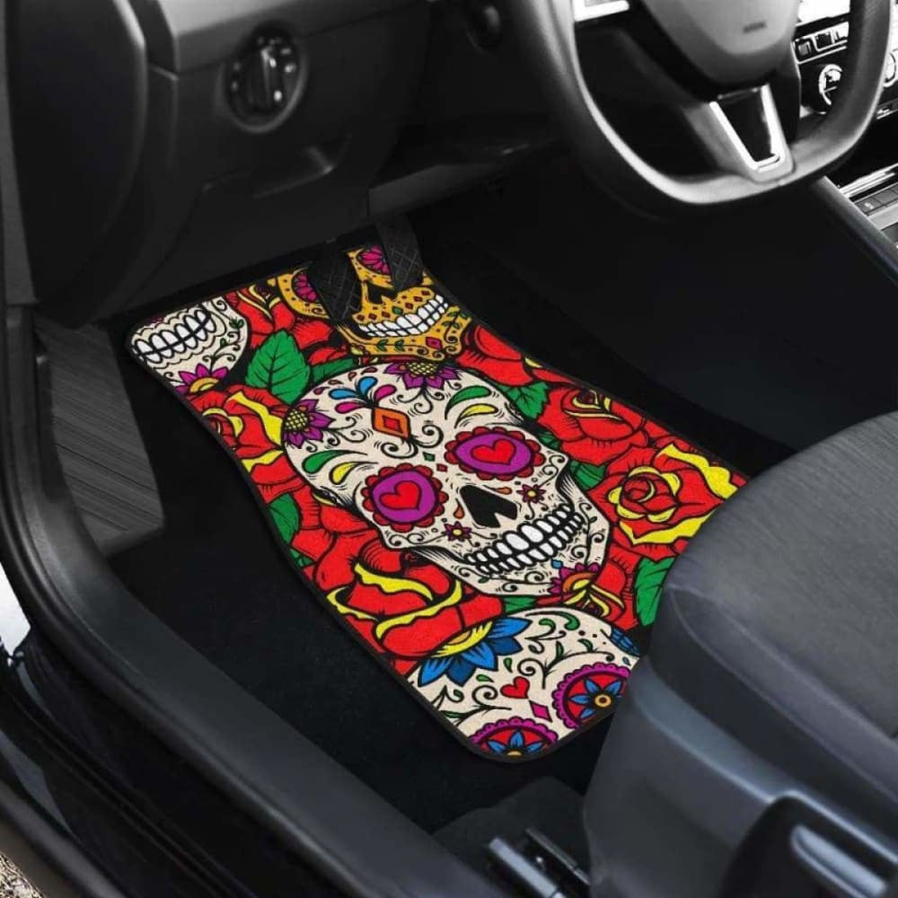 Set Of Pcs Sugar Skull Car Mats