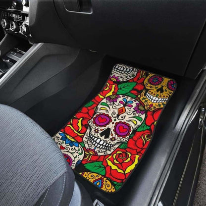 Set Of Pcs Sugar Skull Car Mats