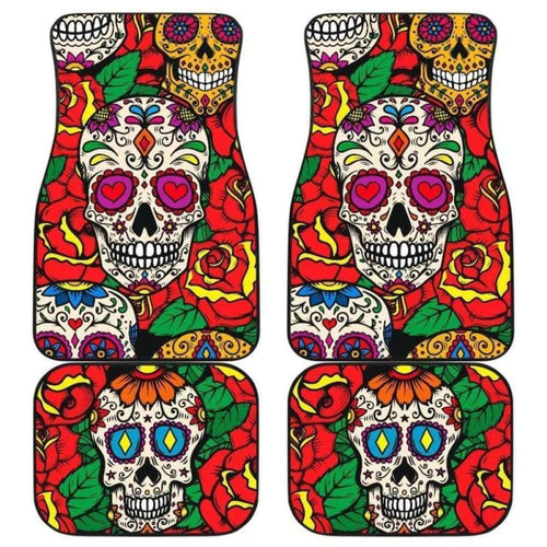 Set Of Pcs Sugar Skull Car Mats
