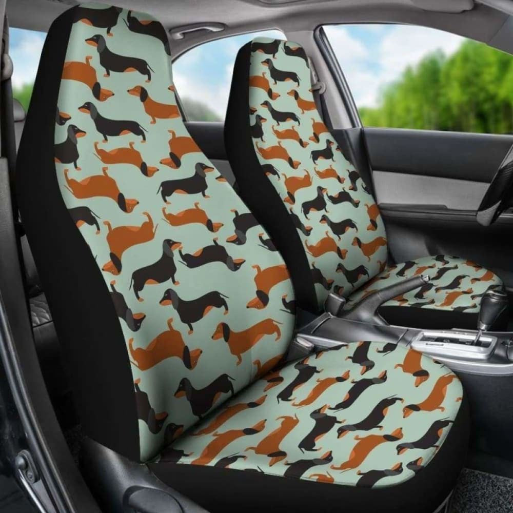 Dachshund Dogs Pattern Pets Animal Car Seat Covers