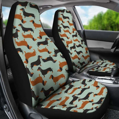 Dachshund Dogs Pattern Pets Animal Car Seat Covers