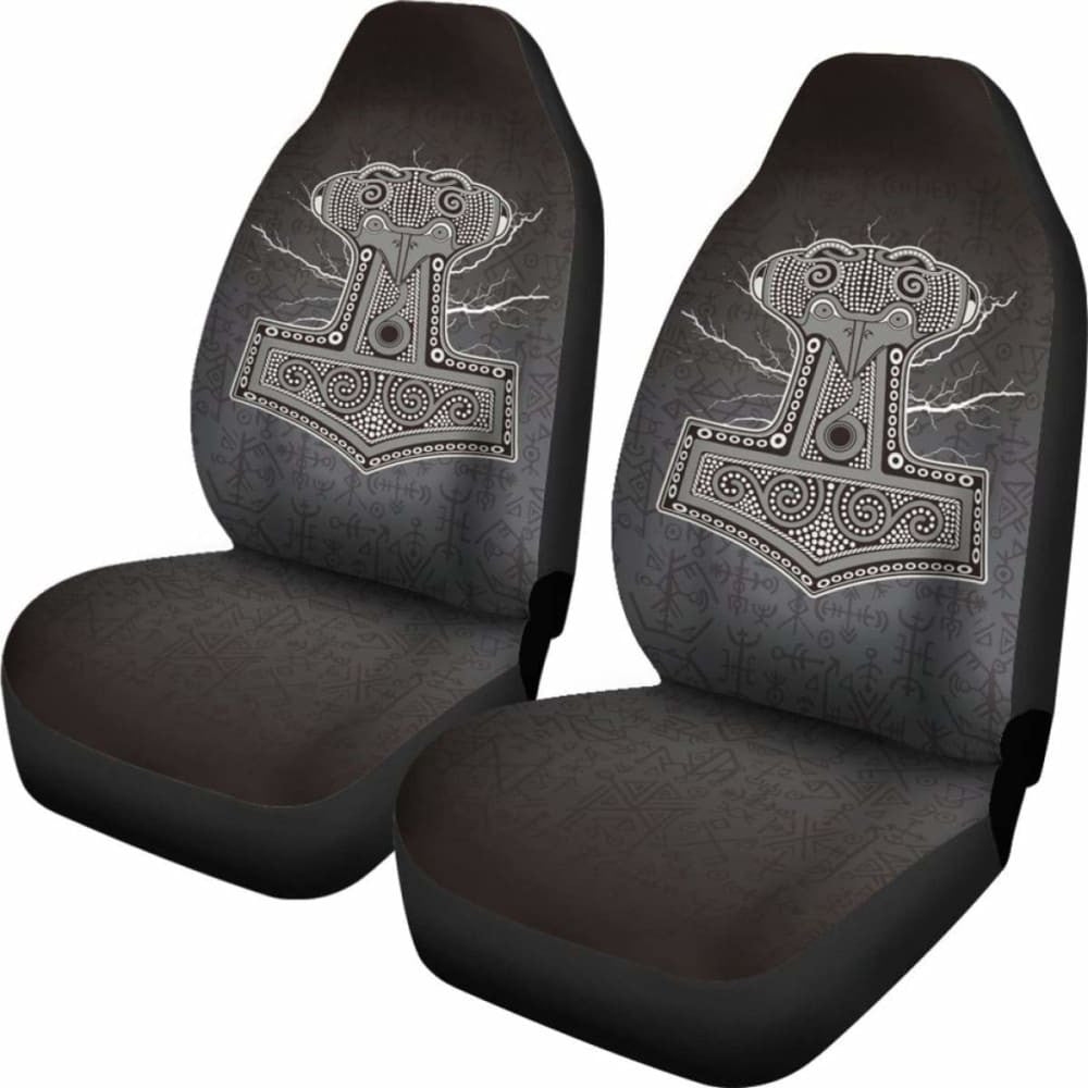 Mjollnir Of Odin In Viking Style Car Seat Covers
