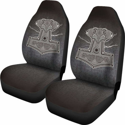 Mjollnir Of Odin In Viking Style Car Seat Covers