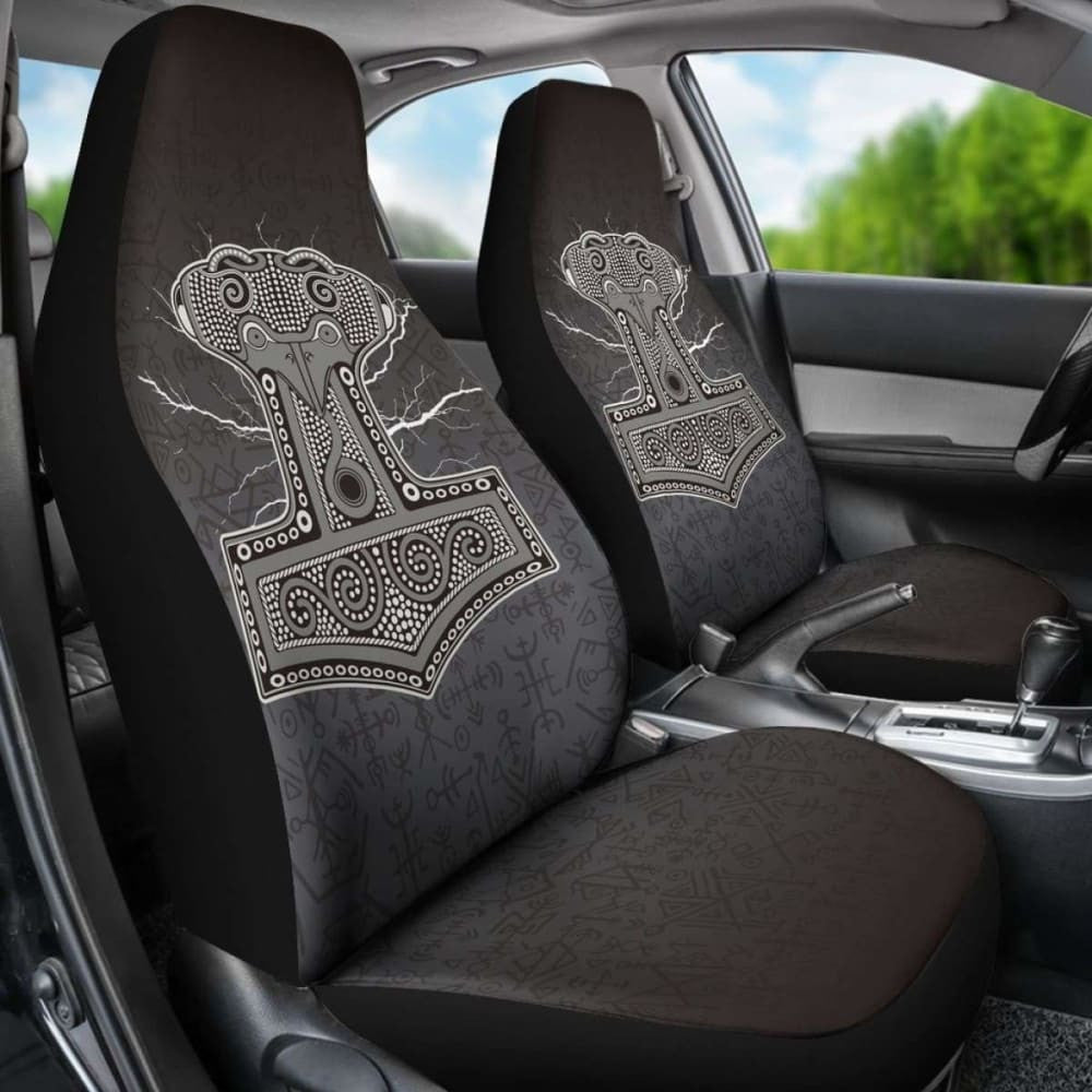 Mjollnir Of Odin In Viking Style Car Seat Covers