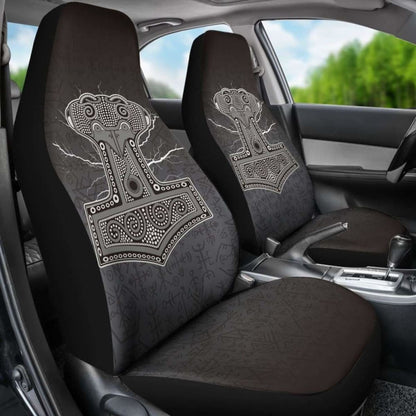 Mjollnir Of Odin In Viking Style Car Seat Covers