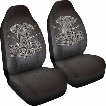 Mjollnir Of Odin In Viking Style Car Seat Covers