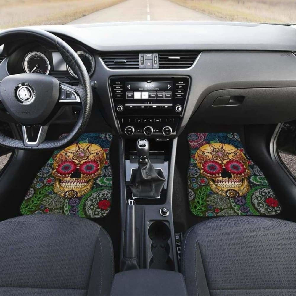 Set Of Pcs Sugar Skull Car Mats