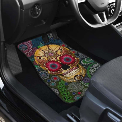 Set Of Pcs Sugar Skull Car Mats