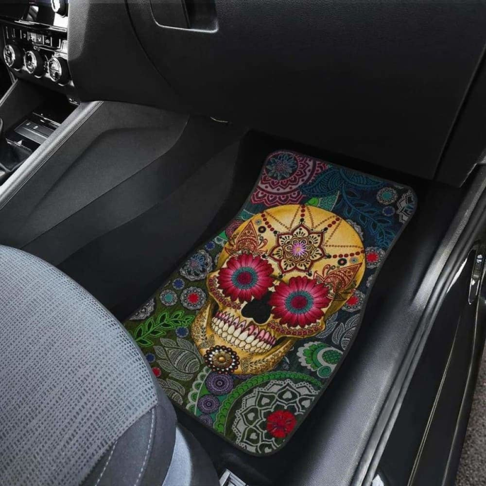 Set Of Pcs Sugar Skull Car Mats