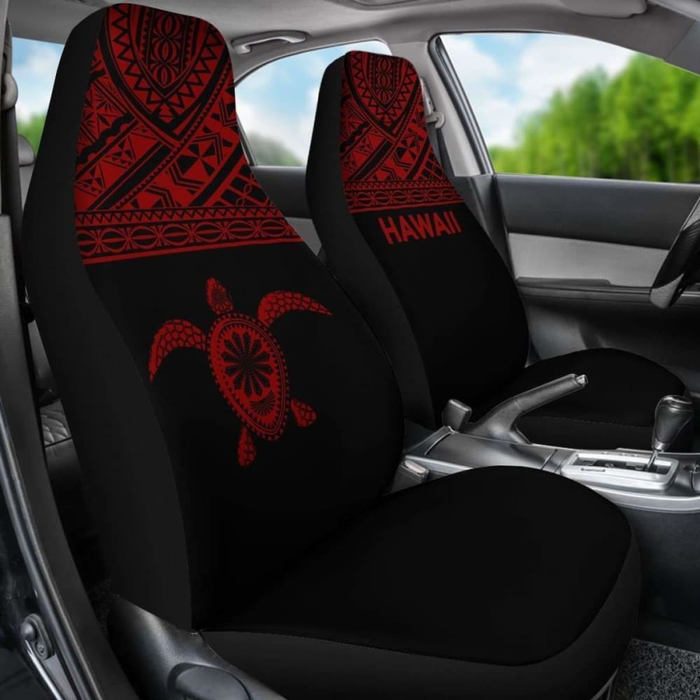 Polynesian Hawaii Turtle Car Seat Covers Horizontal Red New