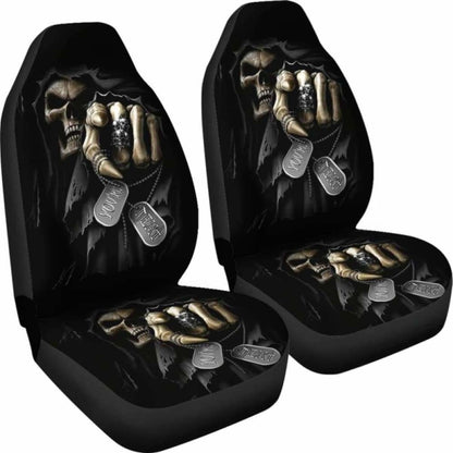 Set Of Grim Reaper Skull Car Seat Covers