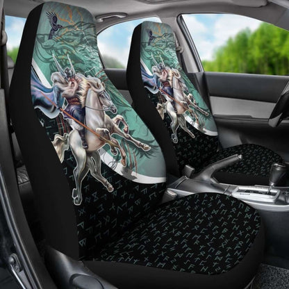 The Viking Runes Car Seat Covers Odin And Sleipnir