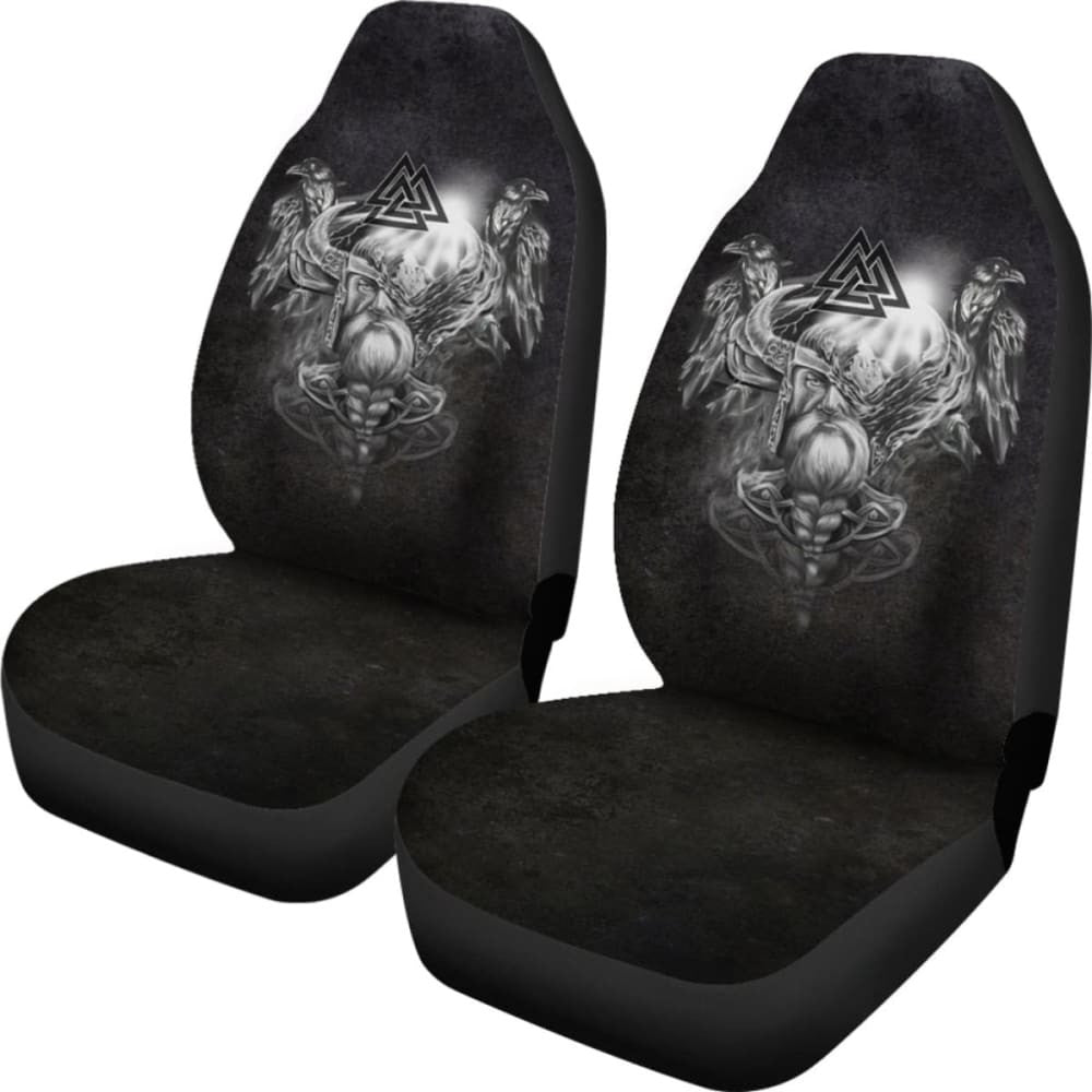 Viking Car Seat Cover - Odin And Raven -