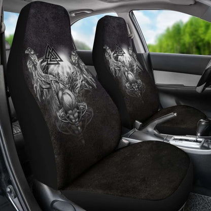 Viking Car Seat Cover - Odin And Raven -