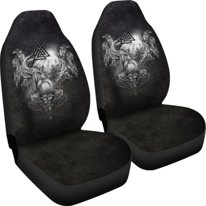 Viking Car Seat Cover - Odin And Raven -