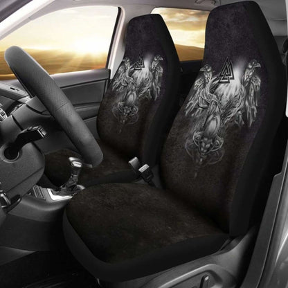 Viking Car Seat Cover - Odin And Raven -