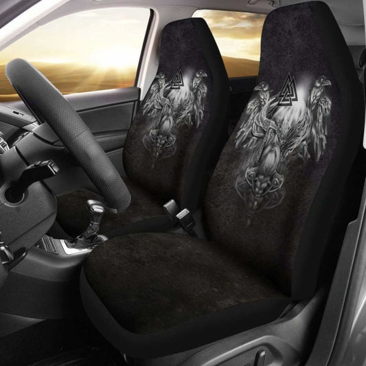 Viking Car Seat Cover - Odin And Raven -