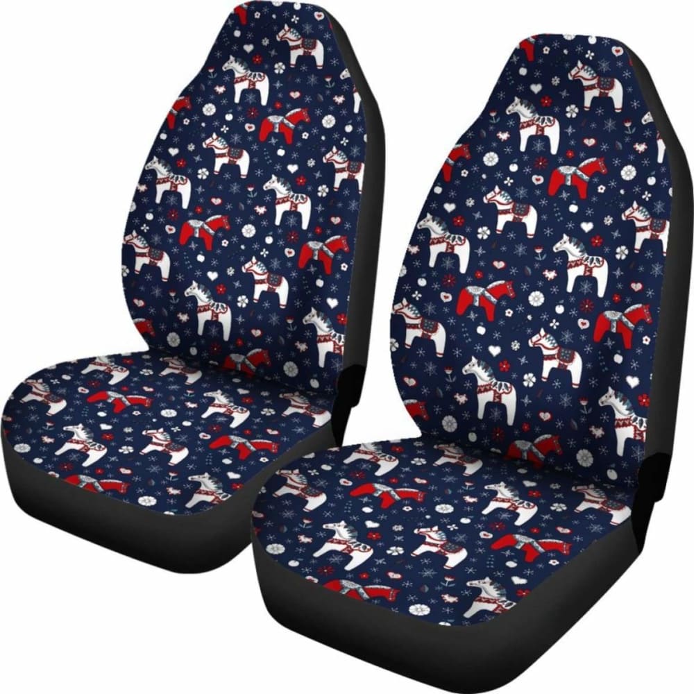 Swedish Dala Horse Car Seat Covers