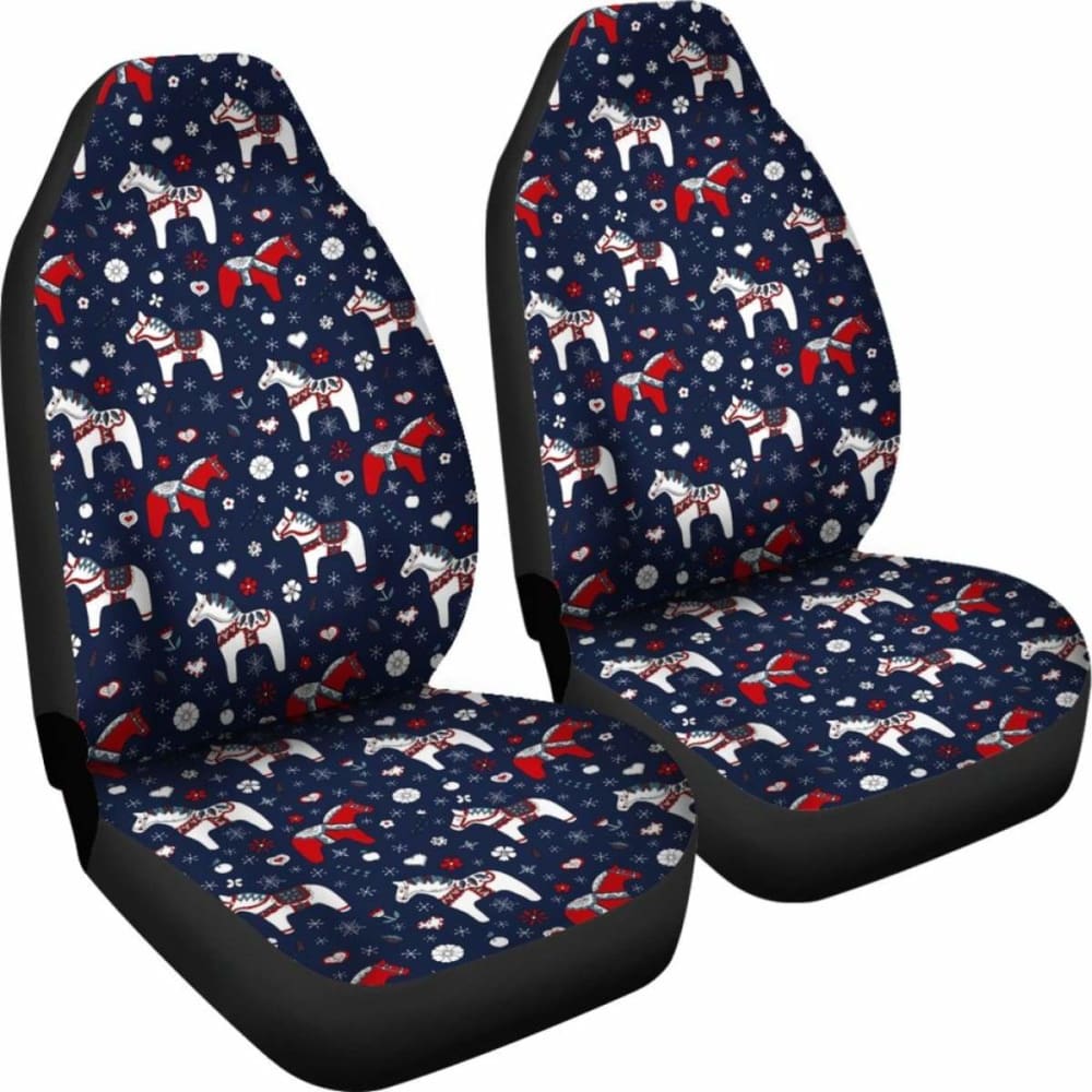Swedish Dala Horse Car Seat Covers