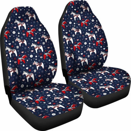 Swedish Dala Horse Car Seat Covers