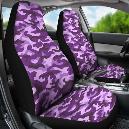Purple Camouflage Car Seat Covers