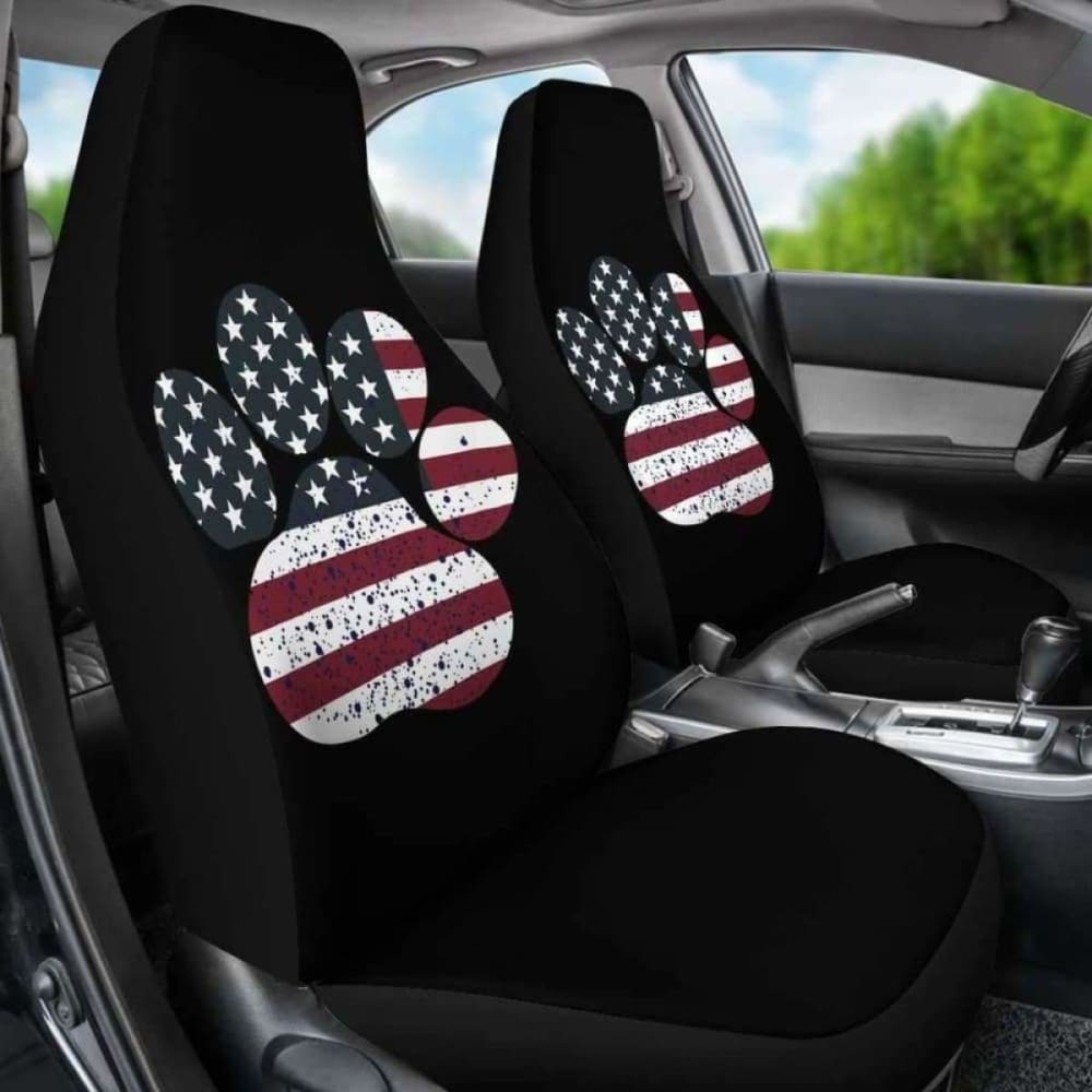 Dog Paw Flag Car Seat Covers Awesome