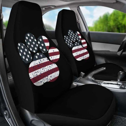 Dog Paw Flag Car Seat Covers Awesome