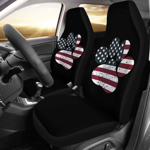 Dog Paw Flag Car Seat Covers Awesome