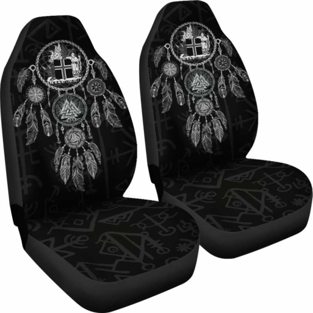 Viking Dreamcatcher Iceland Coat Of Arms Car Seat Covers