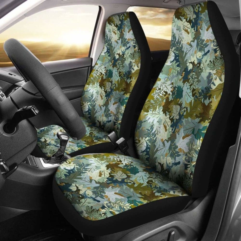 Camo Car Seat Covers Leaf Pattern