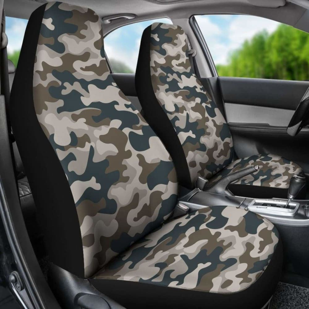 Green Brown Black Camo Car Seat Cover